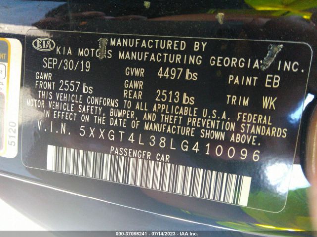 5XXGT4L38LG410096 KIA Optima Lx