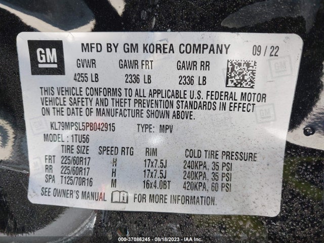 Chevrolet Trailblazer Lt 2023 KL79MPSL5PB042915 Image 9