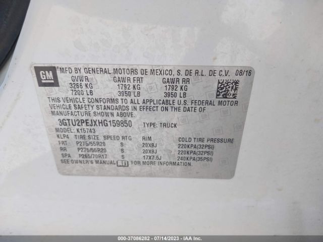 3GTU2PEJXHG159850 GMC Sierra 1500 Denali