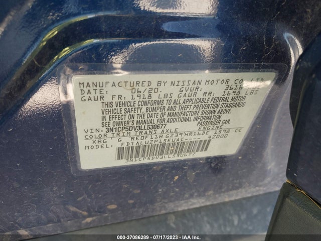 2020 NISSAN KICKS SR VIN: 3N1CP5DV3LL530677