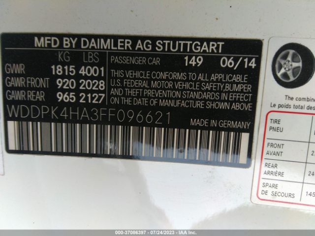 WDDPK4HA3FF096621 Mercedes-Benz Slk-class Slk 250