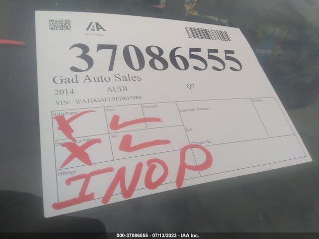WA1DGAFE9ED015984 Audi Q7 3.0t S Line Prestige