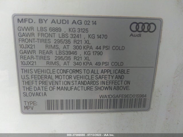 WA1DGAFE9ED015984 Audi Q7 3.0t S Line Prestige