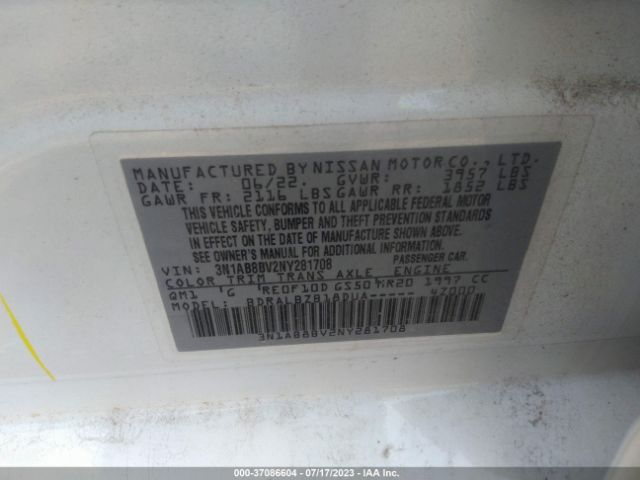 3N1AB8BV2NY281708 Nissan SENTRA S