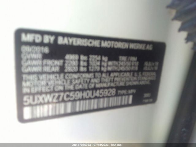 5UXWZ7C59H0U45928 BMW X3 Sdrive28i