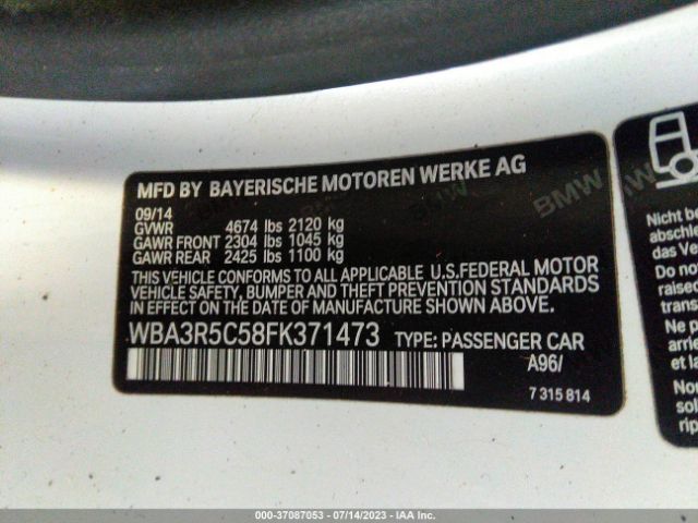 WBA3R5C58FK371473 BMW 4 Series 435i Xdrive
