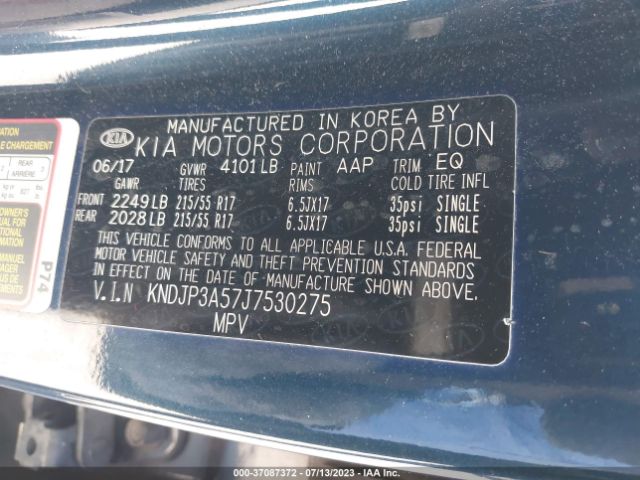 KNDJP3A57J7530275 KIA SOUL +