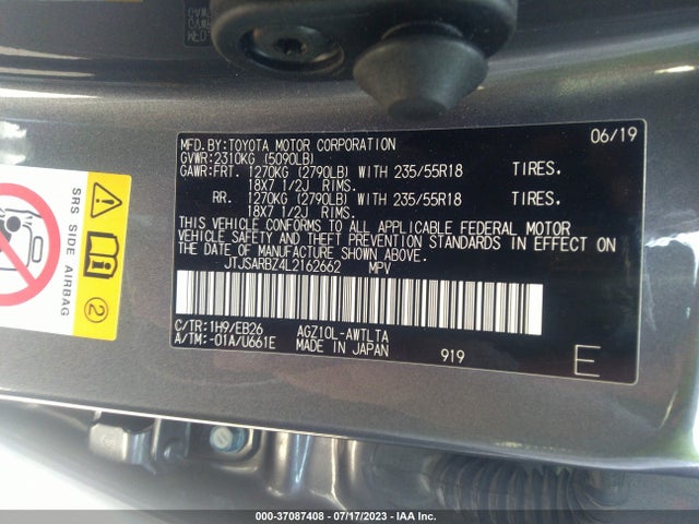 JTJSARBZ4L2162662 Lexus Nx Nx 300 F Sport