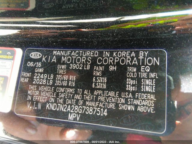KNDJN2A28G7387514 KIA Soul Base