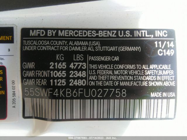 55SWF4KB6FU027758 Mercedes-Benz C 300 Sport 4matic/luxury 4matic/4matic