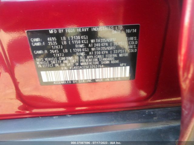 4S4BSACC5F3252764 Subaru Outback 2.5i Premium
