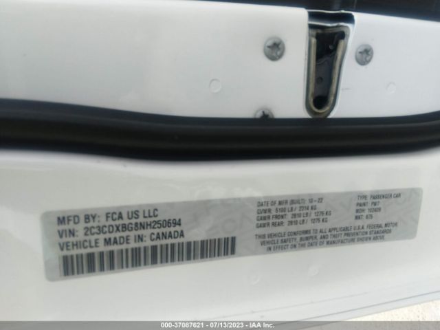 2C3CDXBG8NH250694 Dodge Charger Sxt