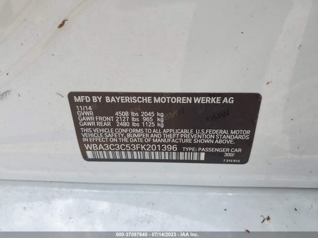 WBA3C3C53FK201396 BMW 320i Xdrive