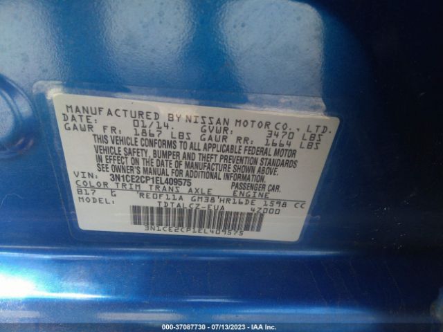 3N1CE2CP1EL409575 Nissan Versa Note S Plus