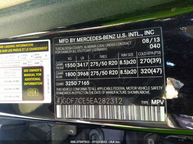 4JGDF7CE5EA282312 Mercedes-Benz Gl-class Gl 450
