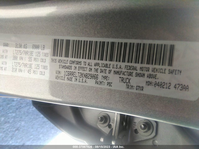 1C6RRELT2KN829066 RAM 1500 Rebel
