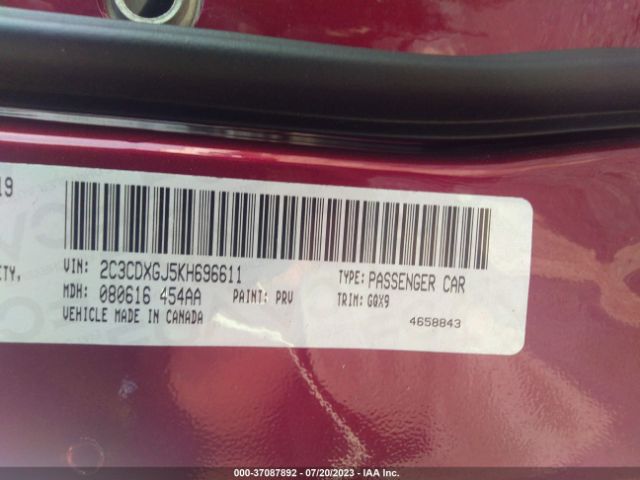 2C3CDXGJ5KH696611 Dodge Charger Scat Pack