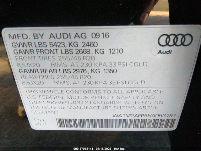 WA1M2AFP5HA053797 Audi Q5 Premium Plus