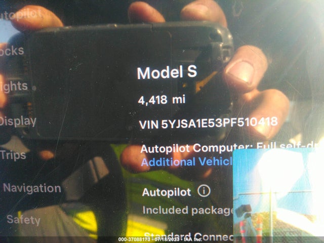 2023 Tesla Model S, VIN: 5YJSA1E53PF510418