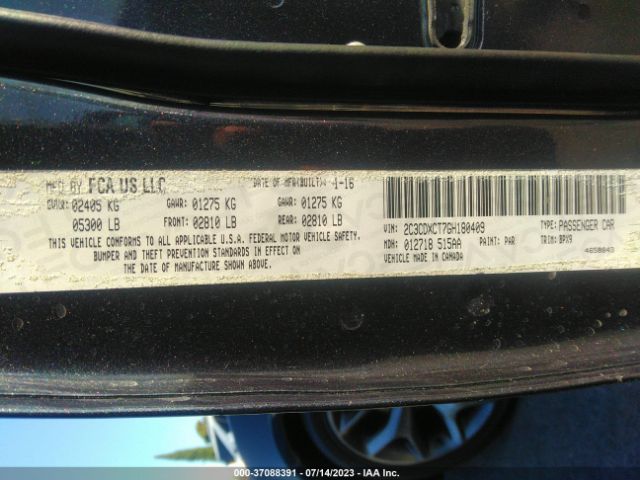 2C3CDXCT7GH180409 Dodge CHARGER R/T