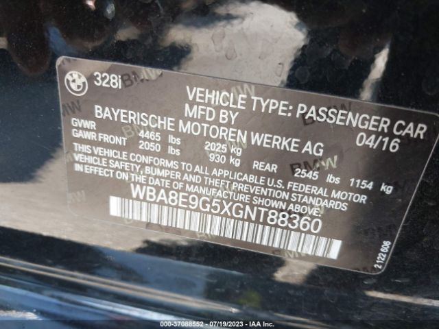 WBA8E9G5XGNT88360 BMW 3 Series 328i
