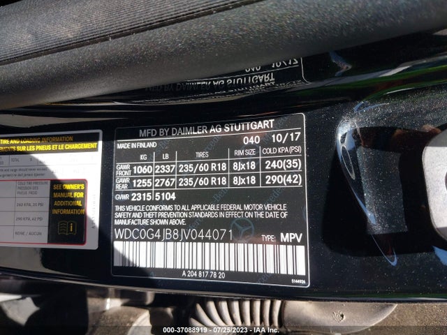 WDC0G4JB8JV044071 Mercedes-Benz Glc Glc 300