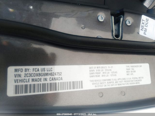 2C3CDXBG6MH624752 Dodge Charger Sxt