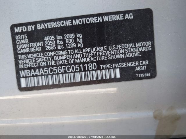 WBA4A5C56FG051180 BMW 4 Series 428i