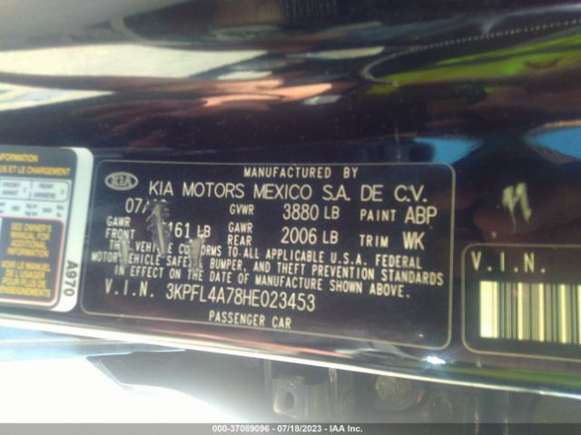 3KPFL4A78HE023453 KIA FORTE S