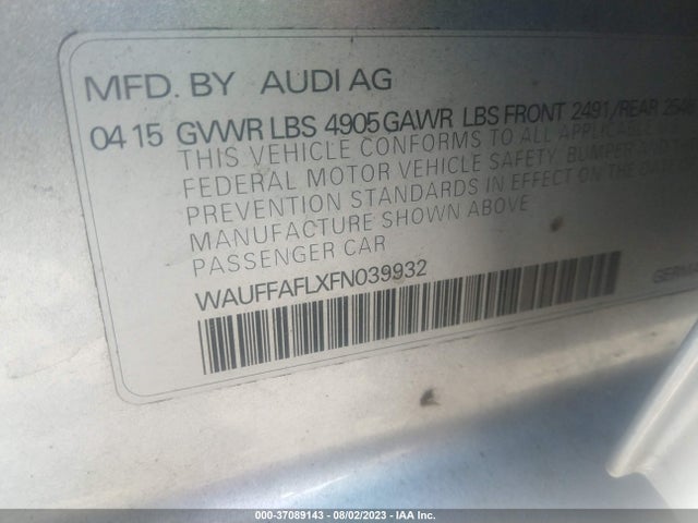 WAUFFAFLXFN039932 Audi A4 Premium Plus