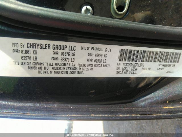 1C3CDFDH1ED903816 Dodge Dart Aero