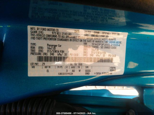 1FADP3F25EL215554 Ford FOCUS SE