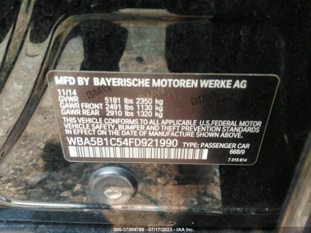 WBA5B1C54FD921990 BMW 5 Series 535i