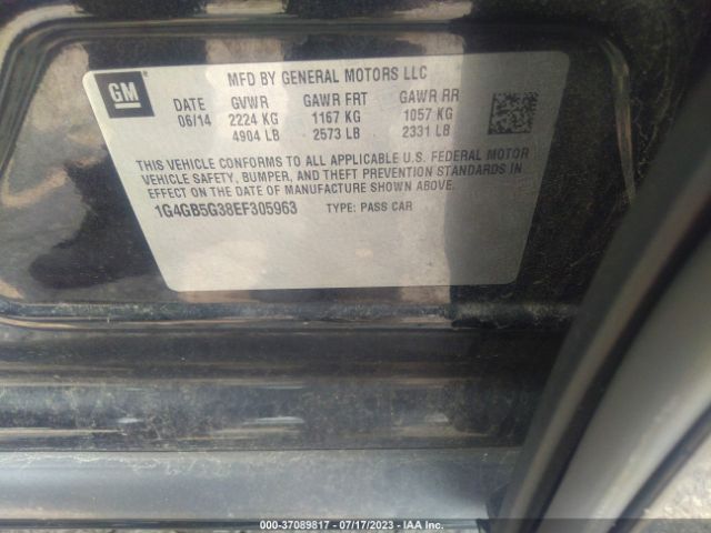 1G4GB5G38EF305963 Buick Lacrosse Leather