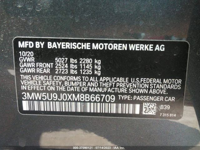 3MW5U9J0XM8B66709 BMW 3 Series M340i Xdrive