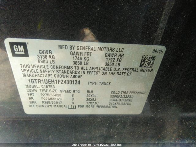 1GTR1UEH1FZ430134 GMC Sierra 1500 Sle