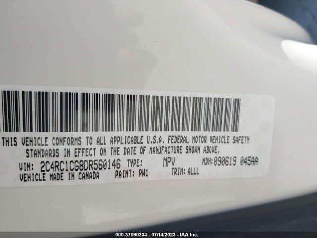 2013 CHRYSLER TOWN & COUNTRY TOURING-L VIN: 2C4RC1CG8DR560146
