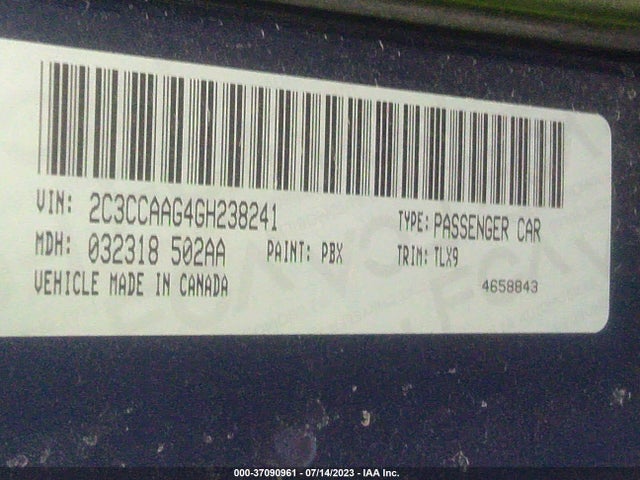 2C3CCAAG4GH238241 Chrysler 300 Limited