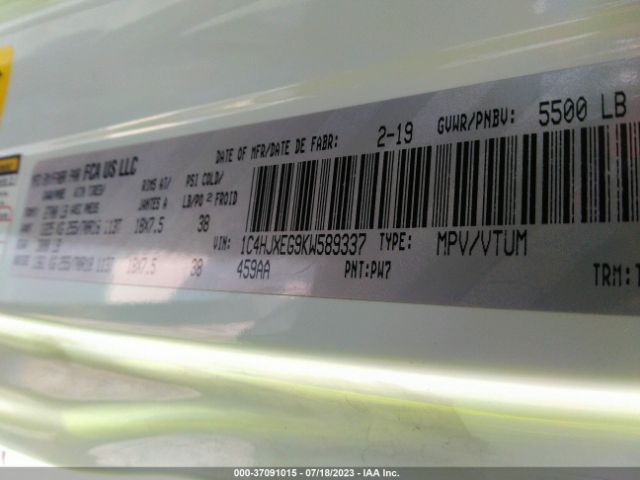 1C4HJXEG9KW589337 Jeep Wrangler Unlimited Sahara
