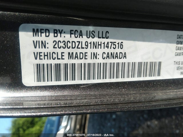 Dodge Challenger Srt Hellcat Redeye Widebody 2022 2C3CDZL91NH147516 Image 9