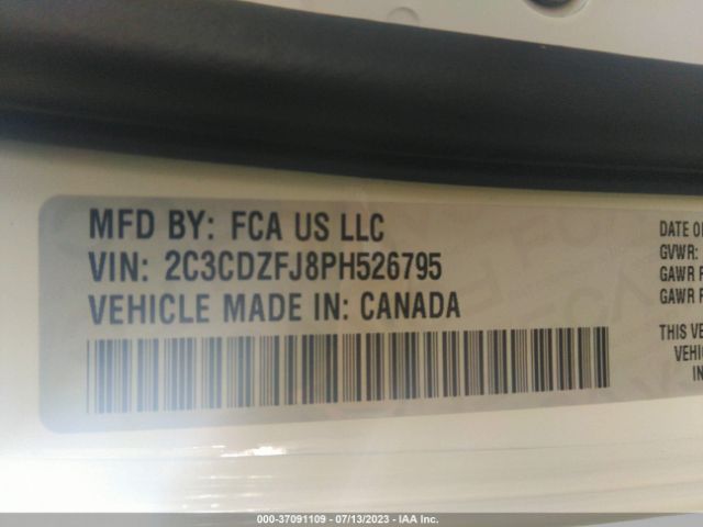 2C3CDZFJ8PH526795 Dodge Challenger R/t Scat Pack