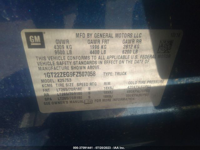 1GT22ZEG9FZ507058 GMC Sierra 2500hd Slt