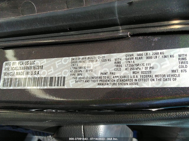 1C4GJXAN4NW167318 Jeep Wrangler Willys