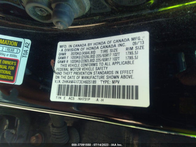 Honda Cr-v Ex-l 2014 2HKRM4H73EH605189 Image 9