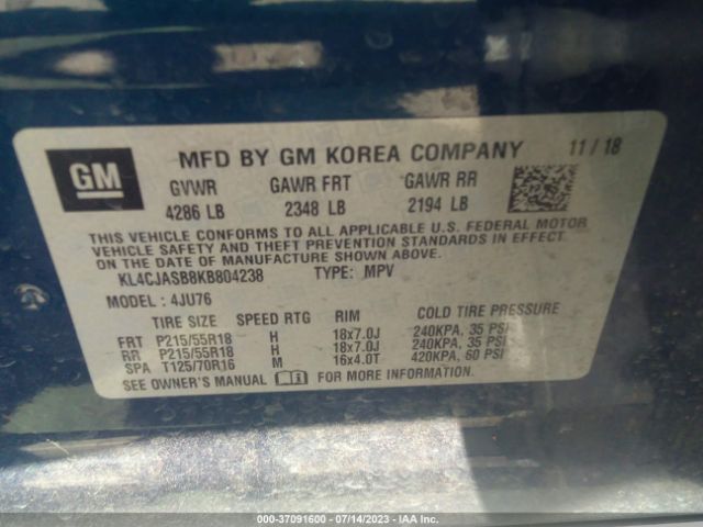 KL4CJASB8KB804238 Buick Encore Preferred