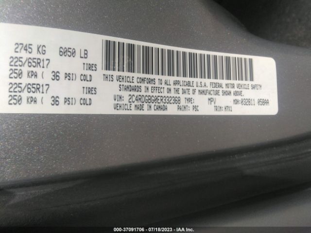 2C4RDGBG0ER332368 Dodge Grand Caravan American Value Pkg