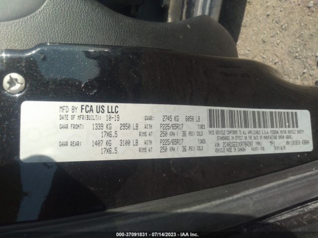2C4RDGEG1KR784207 Dodge Grand Caravan Gt