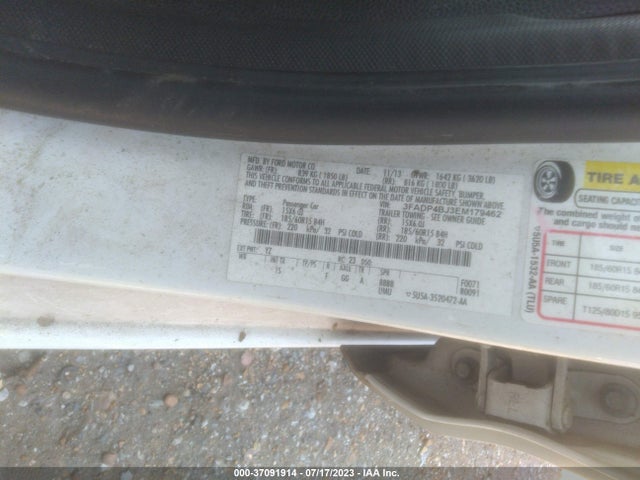 2014 FORD FIESTA SE VIN: 3FADP4BJ3EM179462