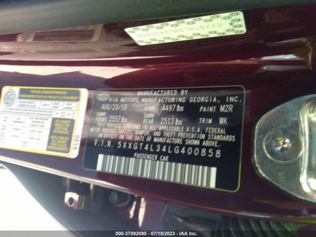5XXGT4L34LG400858 KIA Optima Lx