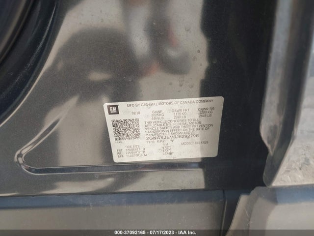 Chevrolet EQUINOX LT 2018 2GNAXJEV8J6292796 Image 9